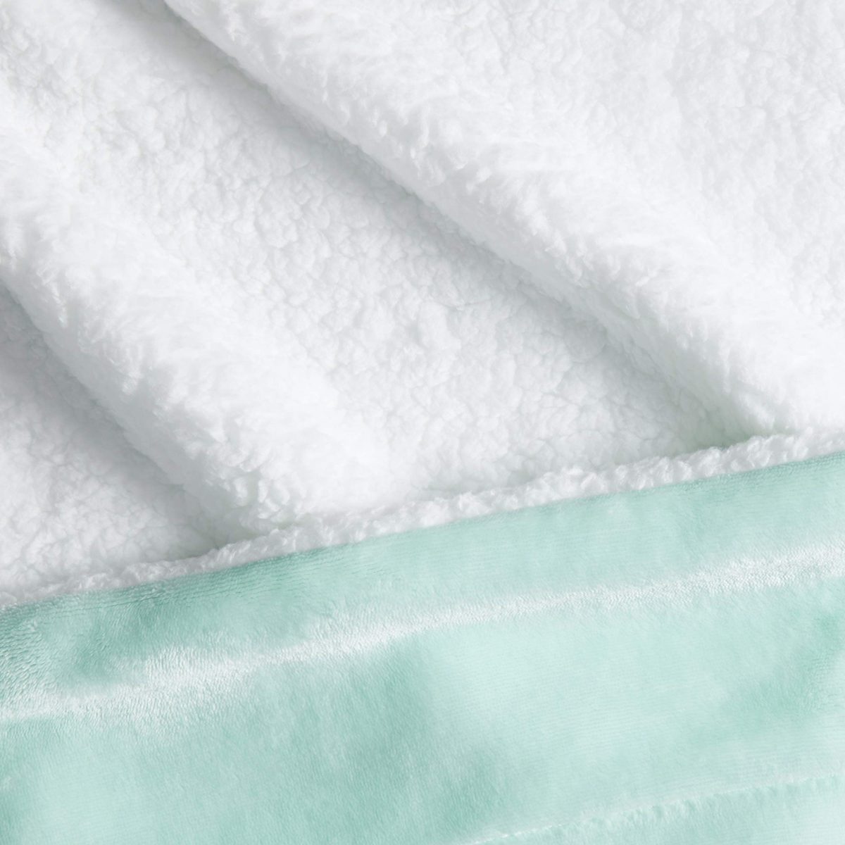 AmazonBasics Kids Ultra-Soft Micromink Sherpa Blanket - Twin, Mountain Mint Green