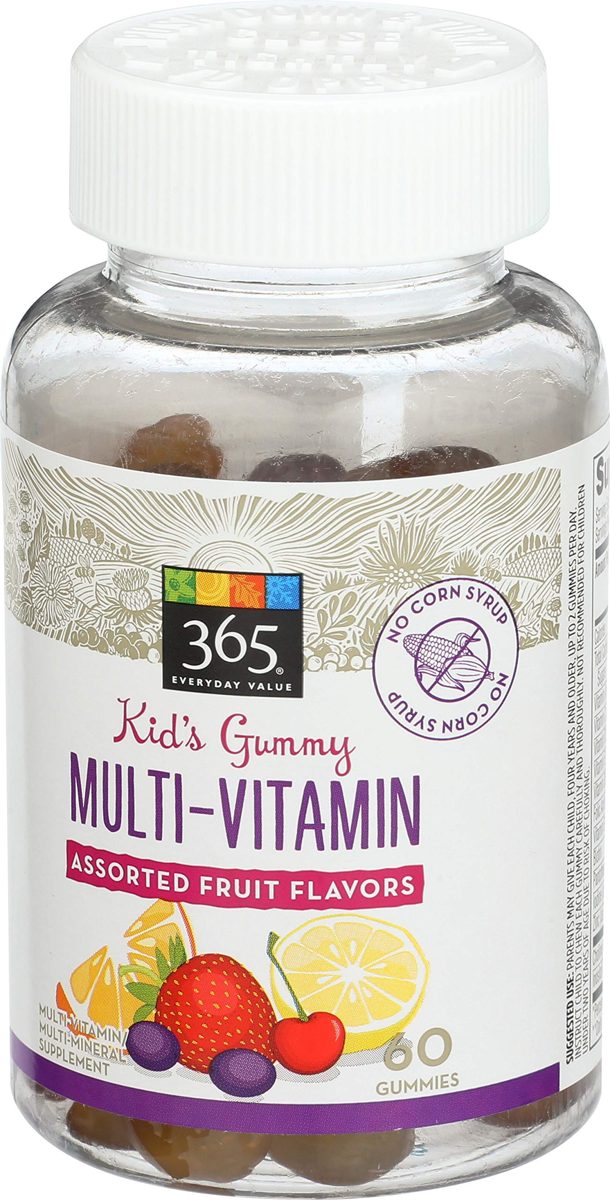 365 Everyday Value, Kids Gummy Multivitamins, Assorted Fruit Flavors, 60 ct