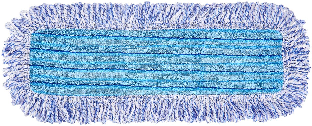 AmazonBasics Microfiber Dust Mop Cleaning Pad With Loops, 18 Inch, 12-Pack