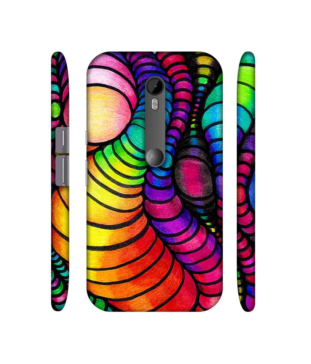 Amazon Brand - Solimo Designer Semi Circle Texture 3D Printed Hard Back Case Mobile Cover for Motorola Moto G 3rd Generation