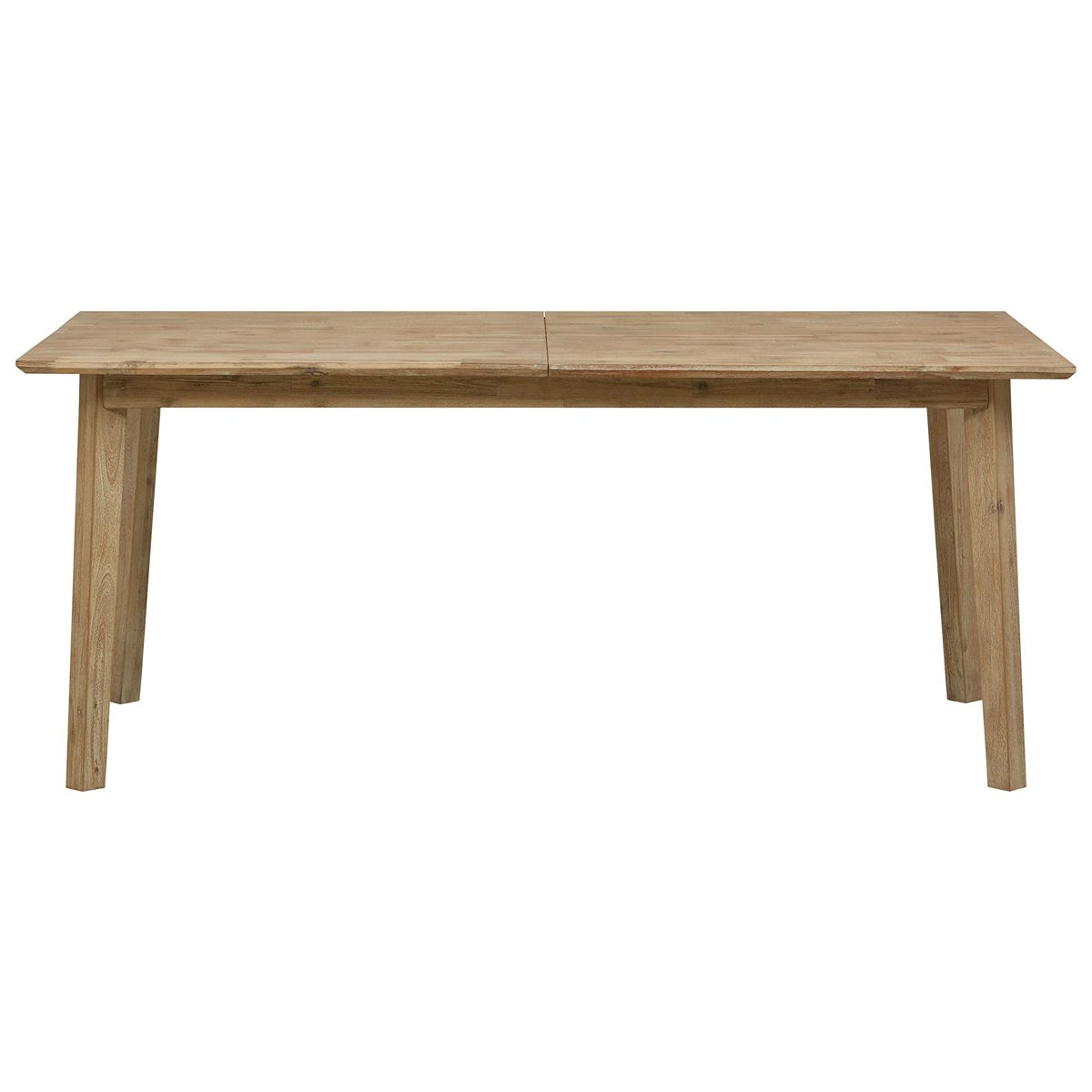 Amazon Brand – Stone & Beam Rylee Modern Acacia Wood Dining Table, 71"-102"L, Gray-Wash Acacia