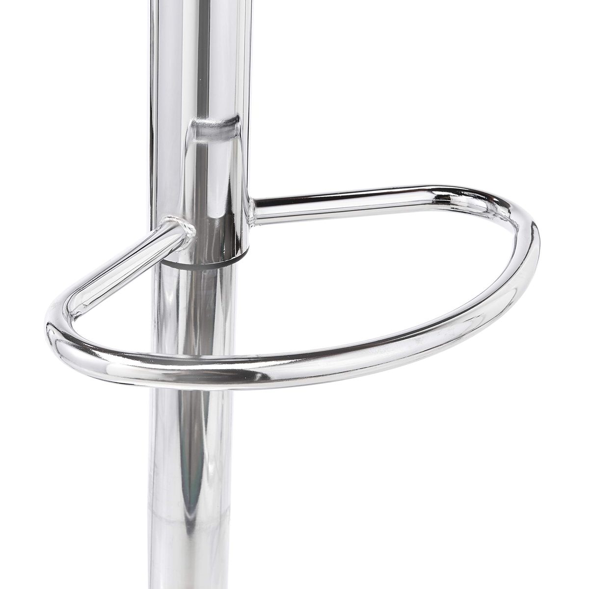 AmazonBasics Modern Adjustable Swivel Bar/Island Stools - PU with Chrome Air Lift - Set of 2, Cognac