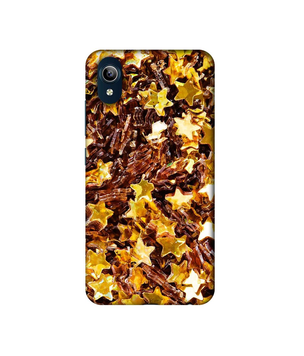 Amazon Brand - Solimo Designer Golden Stars 3D Printed Hard Back Case Mobile Cover for Vivo Y91i