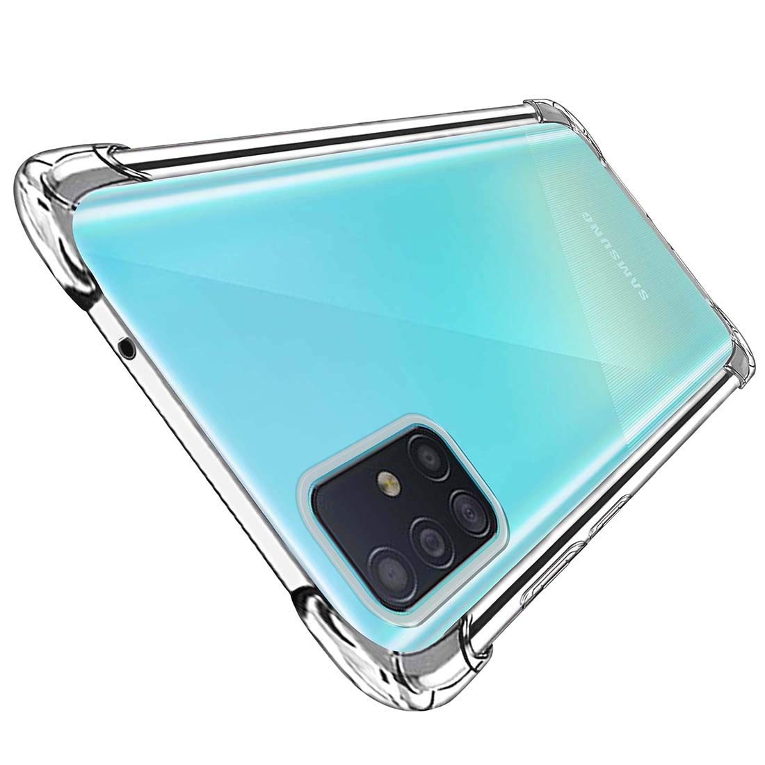 Amazon Brand - Solimo Mobile Cover (Soft & Flexible Back case) for Samsung Galaxy A51, (Transparent)