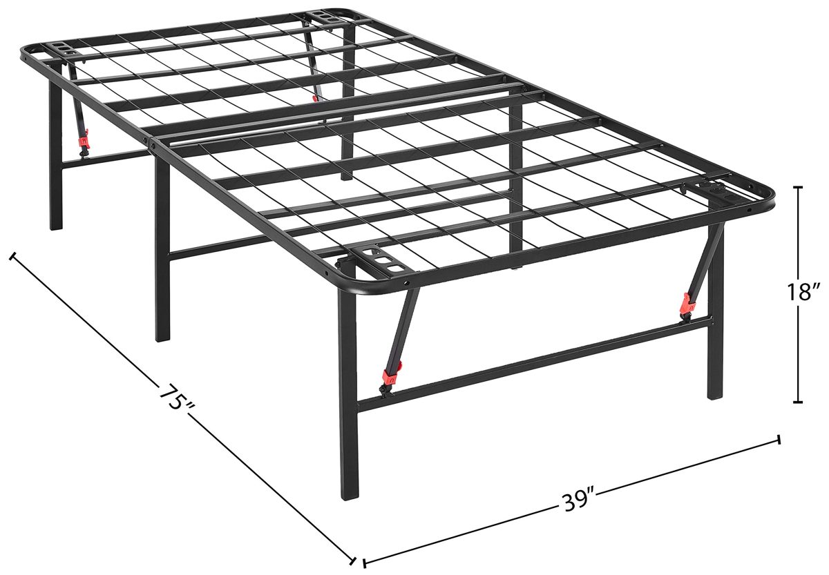 AmazonBasics Foldable Platform Bed Frame, Tool-Free Assembly, 18-Inch Height for Under-Bed Storage