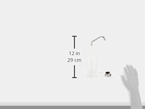AmazonBasics Countertop Filtration System | 30,000 Gallons, Chlorine, Taste and Odor Reduction, White Finish