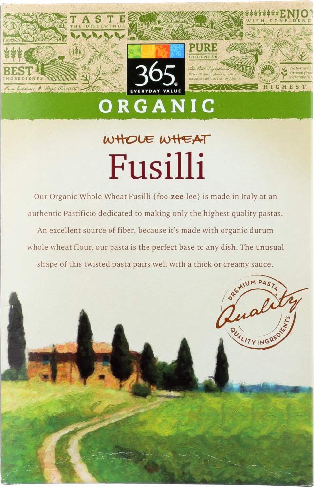 365 Everyday Value, Organic Whole Wheat Fusilli, 16 Ounce