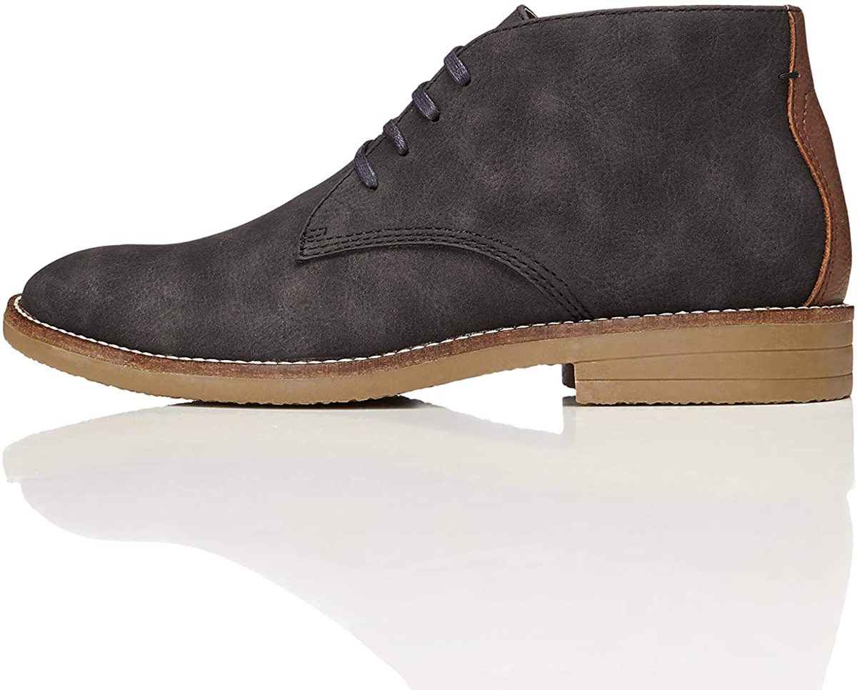 Amazon Brand - find. Men's Chukka Boots, Grey (Charcoal), US 9