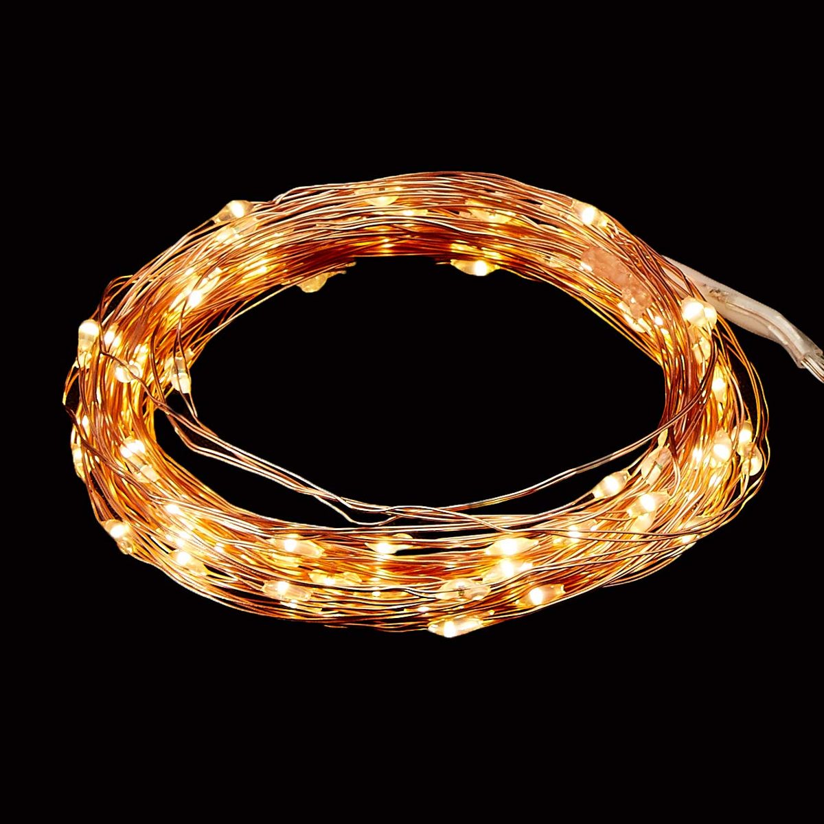 Amazon Brand - Solimo 100 LED Copper String Light for Decoration, USB Powered, Warm White