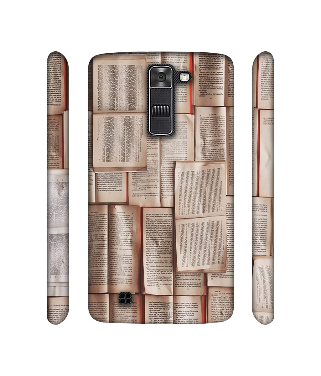 Amazon Brand - Solimo Designer Books Texture 3D Printed Hard Back Case Mobile Cover for LG K7