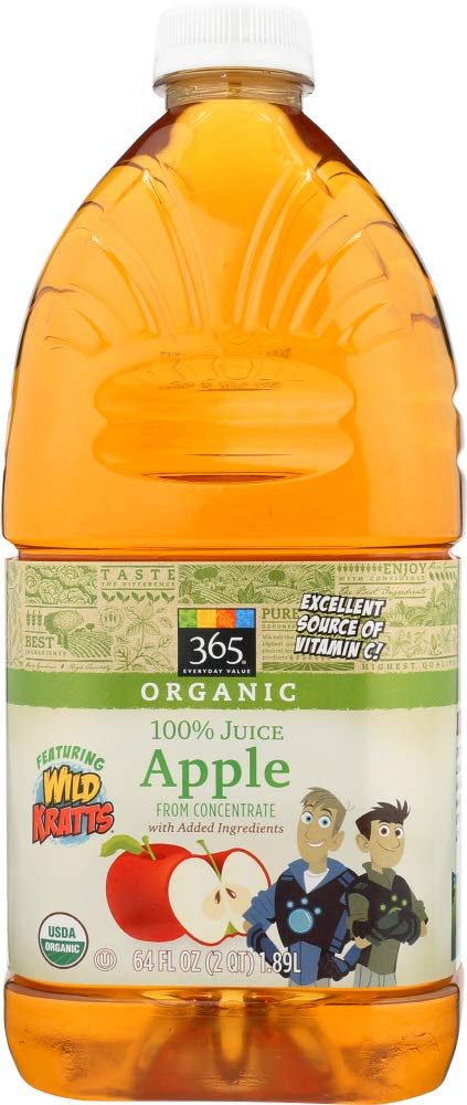 365 Everyday Value, Organic Apple Juice from Concentrate, 64 fl oz
