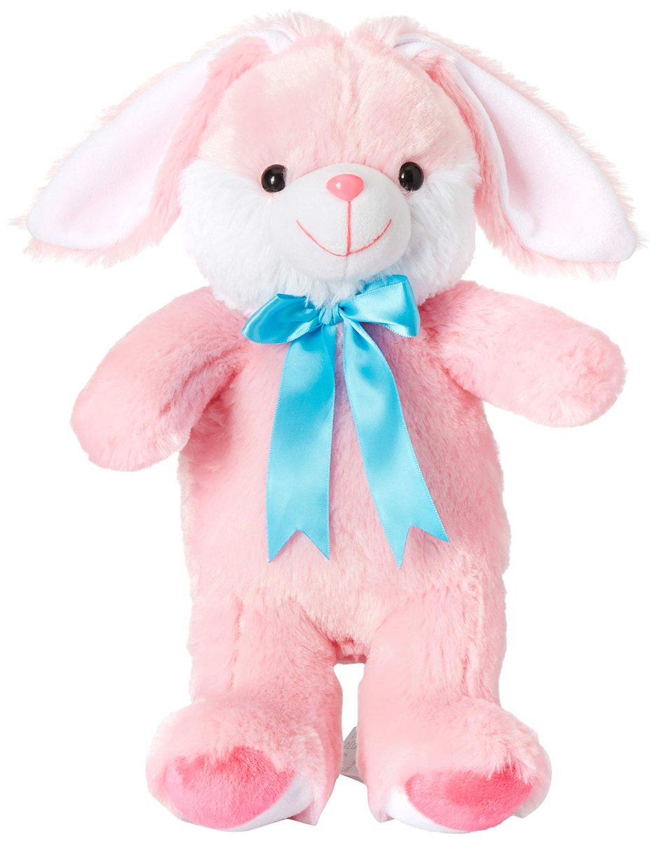 Amazon Brand- Jam & Honey Long Ears Rabbit-pink-30cm