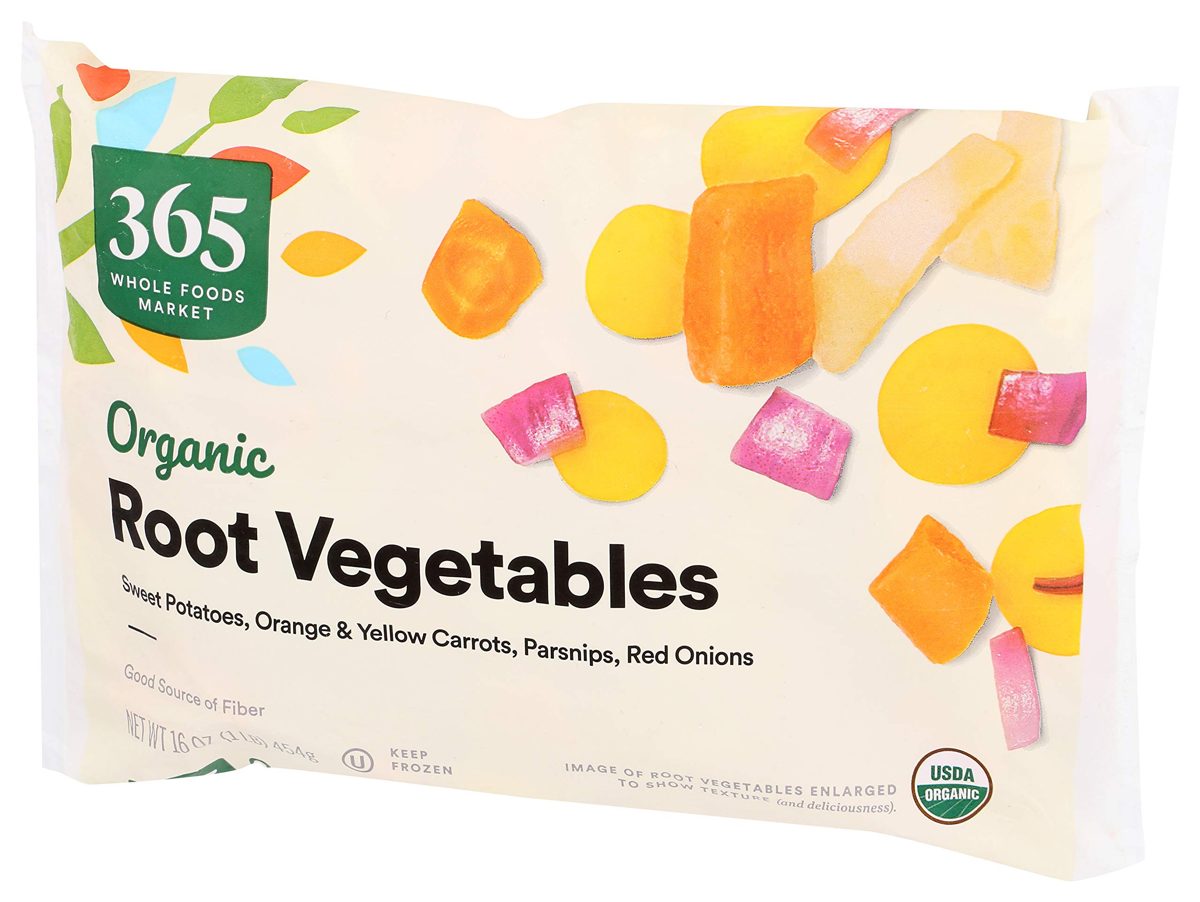 365 Everyday Value, Organic Root Vegetables (Sweet Potatoes, Orange Carrots, Yellow Carrots, Parsnips, and Red Onion), 16 oz, (Frozen)