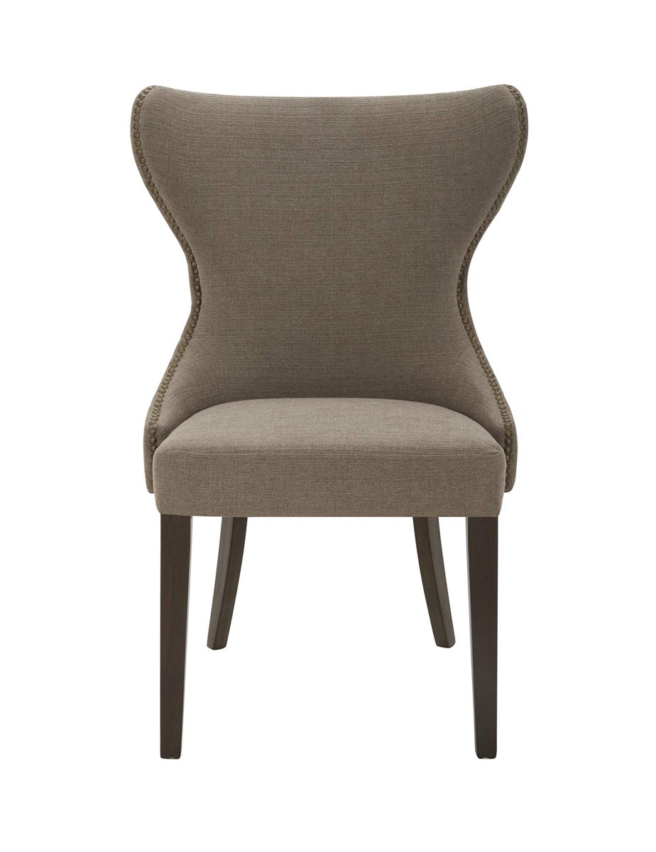 Amazon Brand – Stone & Beam Flanigan Curved-Back Upholstered Dining Chair, 24.4"W, Slate