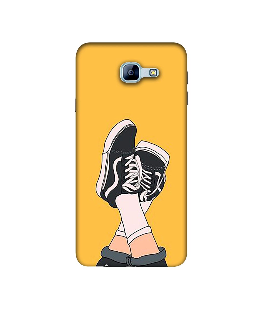 Amazon Brand - Solimo Designer Boy Shoes Pattern 3D Printed Hard Back Case Mobile Cover for Samsung Galaxy A8 (2016)