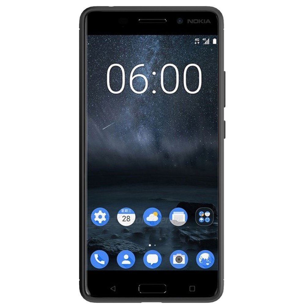 Amazon Brand - Solimo Protective Mobile Cover (Soft & Flexible Back case) for Nokia 6 (Black)