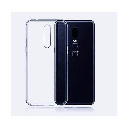 Amazon Brand - Solimo Soft & Flexible Back Phone Case for OnePlus 6 (Transparent)