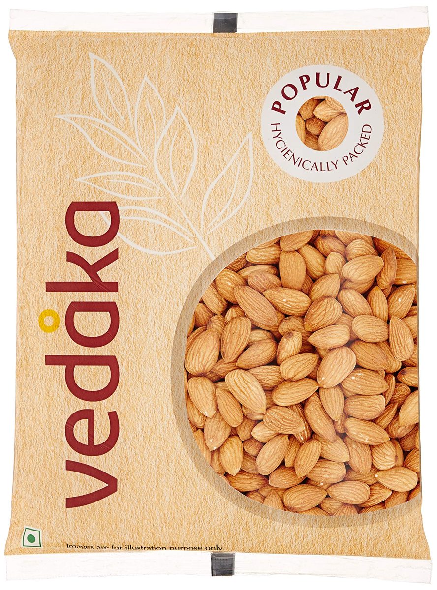 Amazon Brand - Vedaka Popular Whole Almonds, 1kg