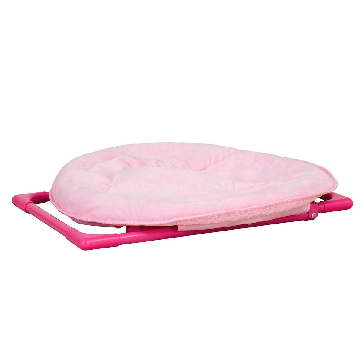 AmazonBasics Kids Folding Moon Indoor Papasan Chair for Children - Solid Pink