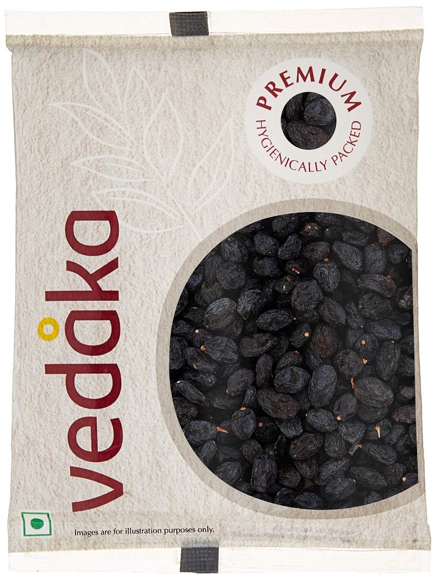 Amazon Brand - Vedaka Premium Black Raisins, 200g