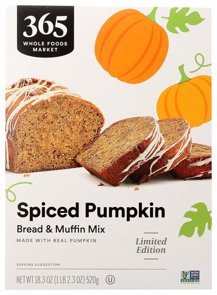 365 by Whole Foods Market, Limited Edition Bread & Muffin Mix, Spiced Pumpkin (Made With Real Pumpkin), 18.3 Ounce