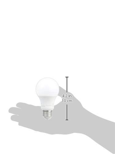 AmazonCommercial 60 Watt Equivalent, 25000 Hours, Dimmable, 800 Lumens, Energy Star and CEC (California) Compliant, A19 LED Light Bulb - Pack of 50, Daylight