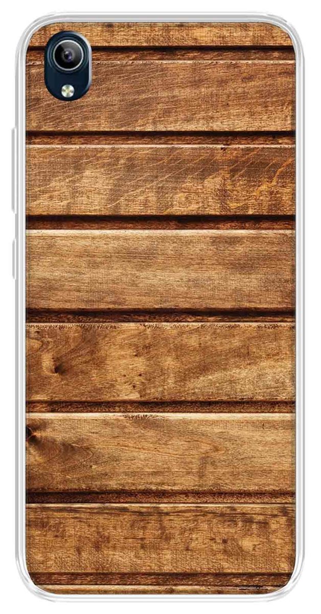Amazon Brand - Solimo Designer Multicolor Wooden Design Printed Soft Back Case Mobile Cover for Vivo Y91i / Vivo Y90
