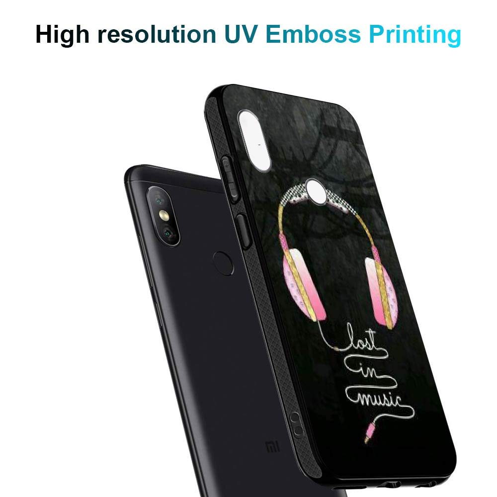 Amazon Brand - Solimo Designer Music Headphone Printed Hard Back Case Mobile Cover for Redmi Note 5 Pro (D1216)