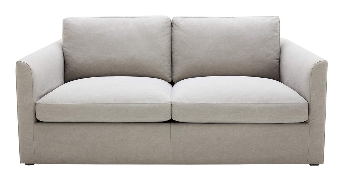Amazon Brand – Stone & Beam Faraday Down-Filled Casual Loveseat, 75"W, Light Grey