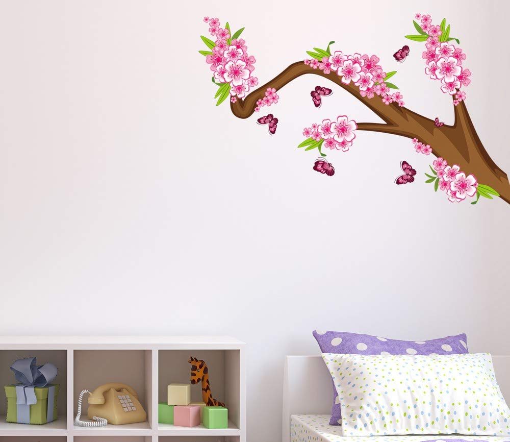 Amazon Brand - Solimo Wall Sticker for Living Room (Live Life in Full Bloom, Ideal Size on Wall - 110 cm x 80 cm)