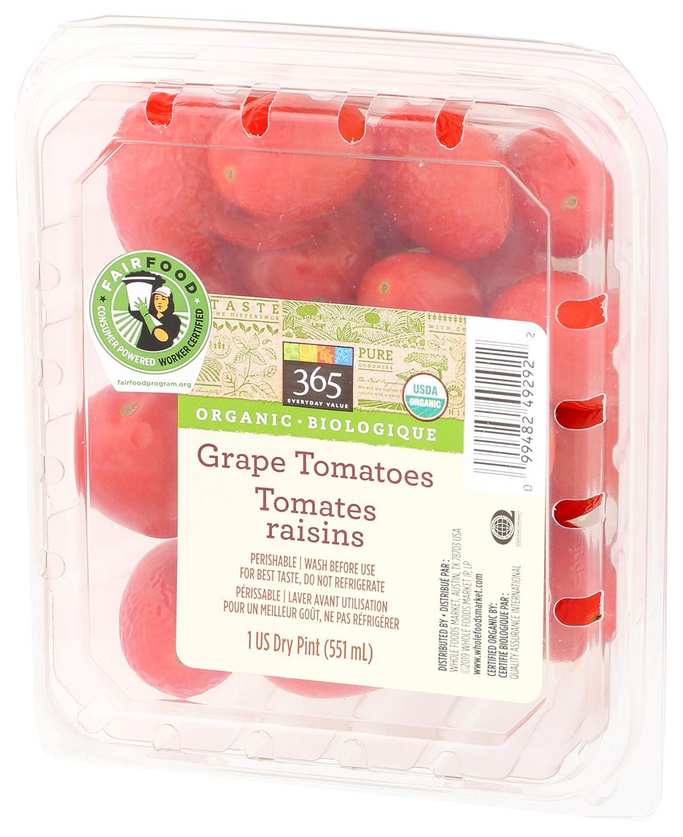 365 Everyday Value, Organic Grape Tomatoes, 10 oz Clamshell