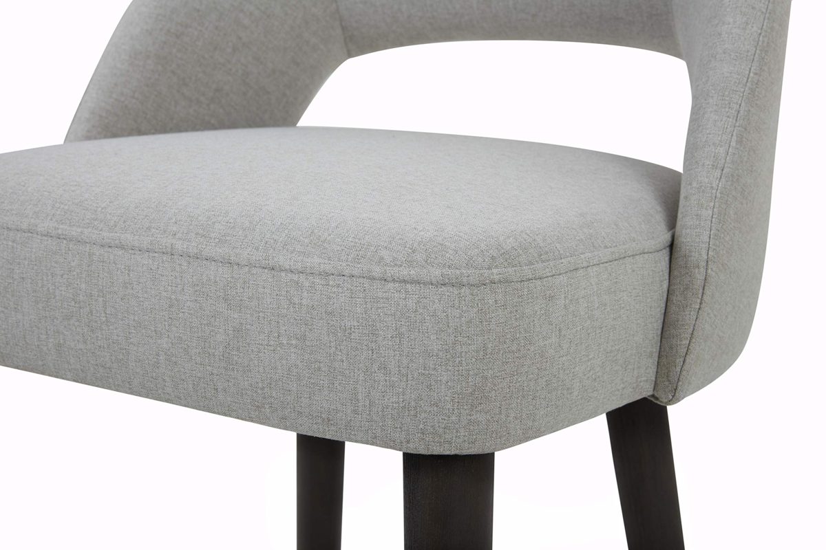Amazon Brand – Rivet Whit Contemporary Upholstered Bar Stool with Gold Accents, 41"H, Felt Grey