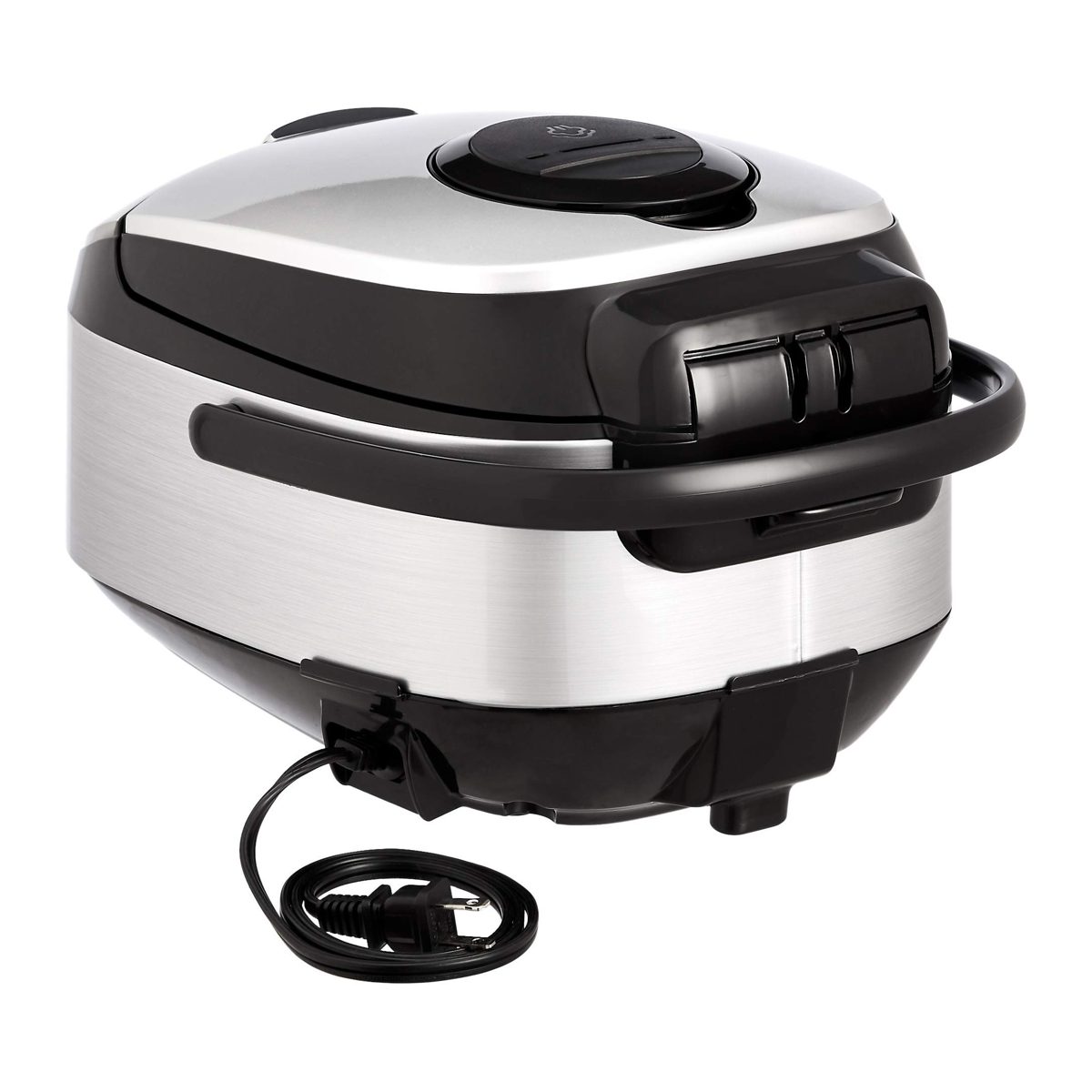 AmazonBasics Multi-Functional Rice Cooker - 5.5-Cup Uncooked (11-Cup Cooked), Silver (Renewed)