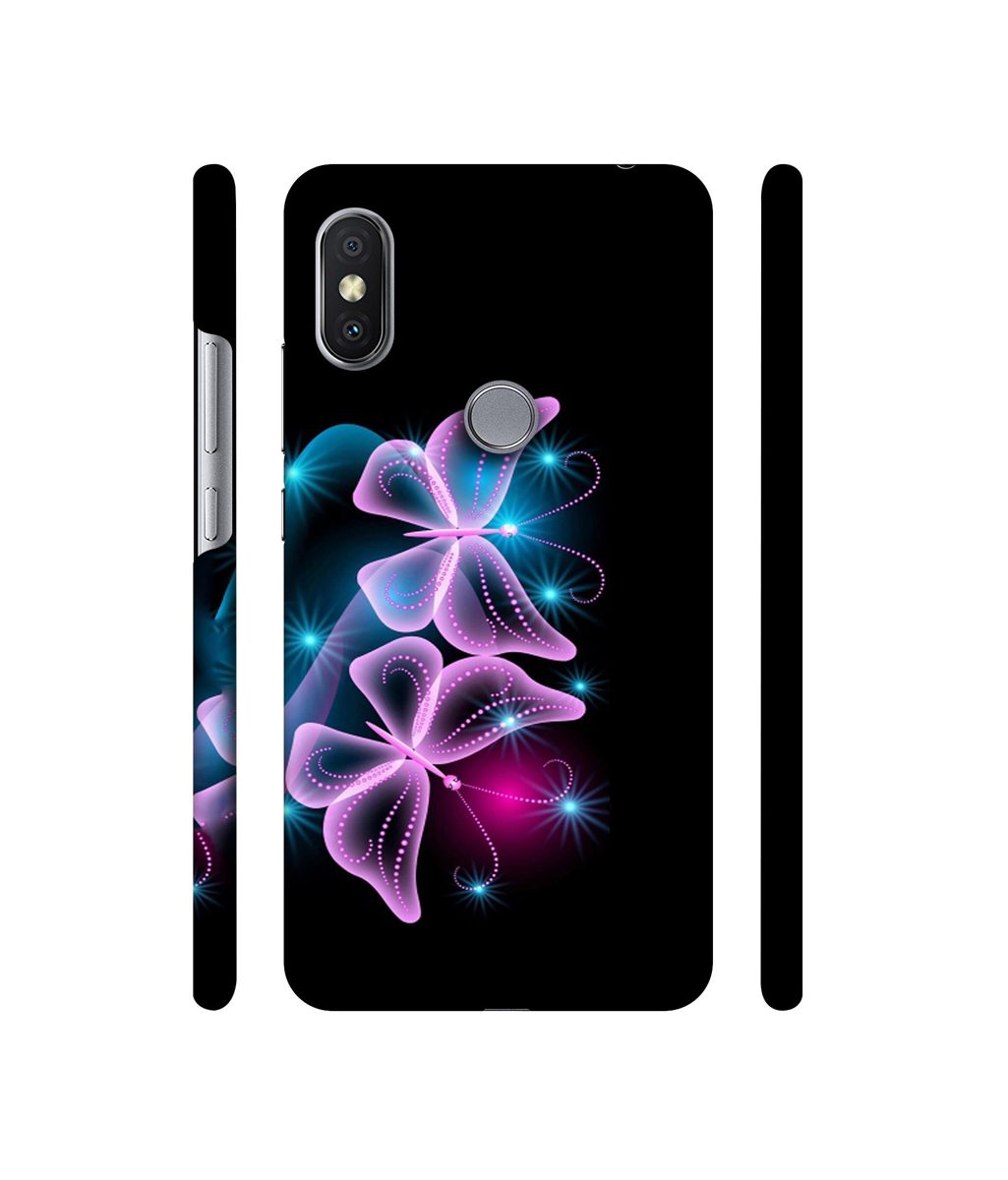 Amazon Brand - Solimo Designer Butterflies Neon Light 3D Printed Hard Back Case Mobile Cover for Mi Redmi Y2