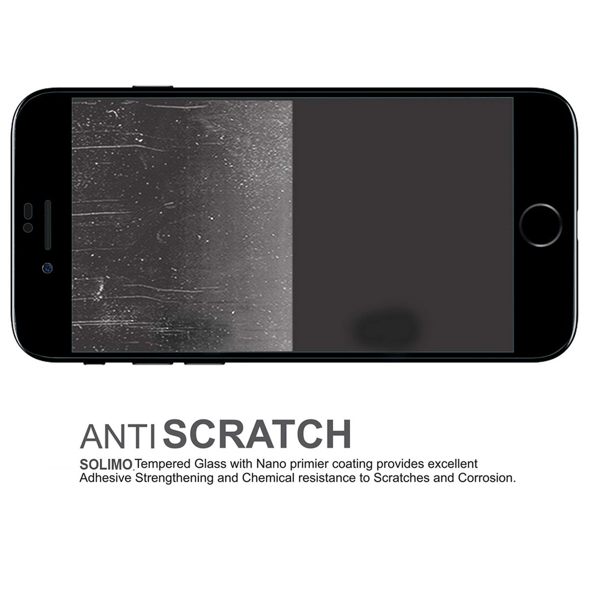 Amazon Brand - Solimo Full Body Tempered Glass for Apple iPhone 7 Plus / 8 Plus, with Installation kit