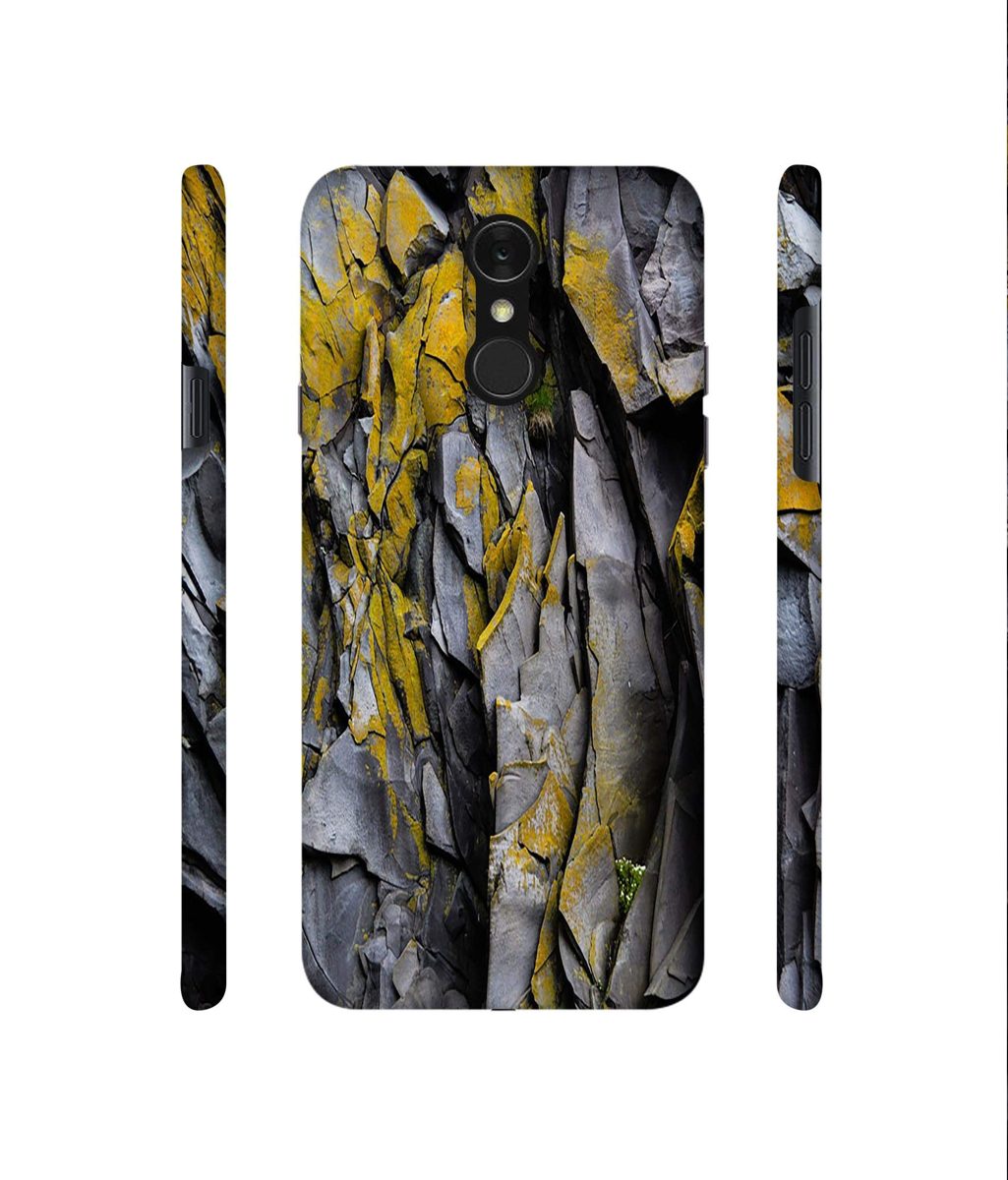Amazon Brand - Solimo Designer Rock Texture 3D Printed Hard Back Case Mobile Cover for LG Q7
