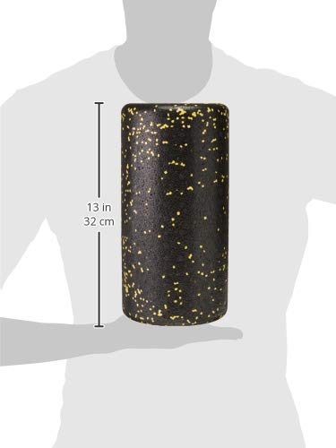 AmazonBasics High-Density Round Foam Roller, 12 Inches, Yellow Speckled