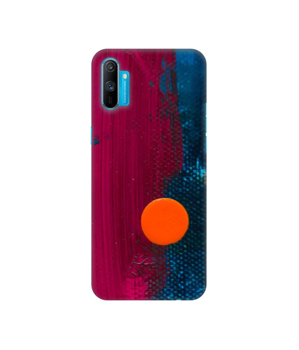 Amazon Brand - Solimo Designer Pink and Blue Brush Texture 3D Printed Hard Back Case Mobile Cover for Realme C3