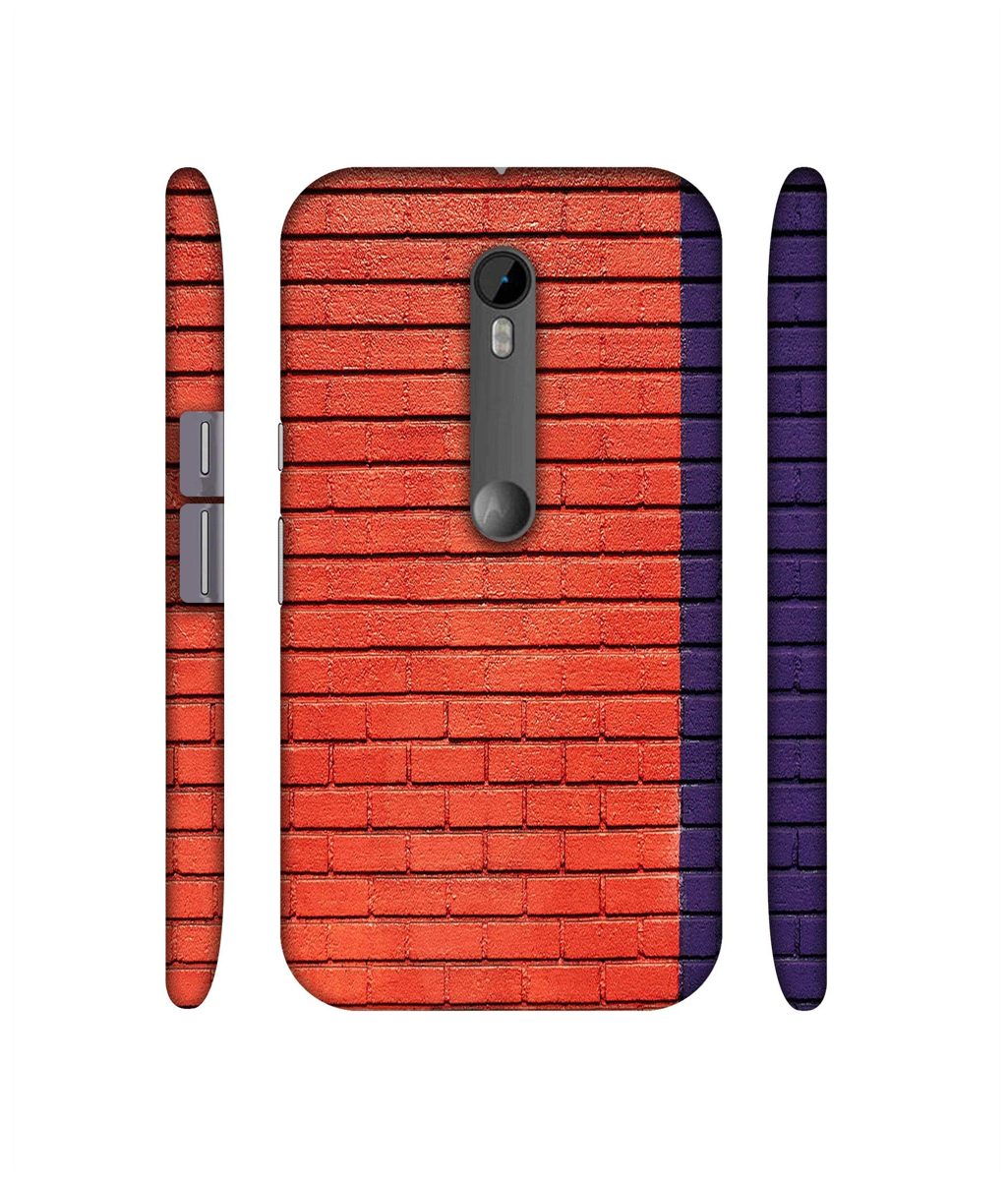 Amazon Brand - Solimo Designer Red and Purple Brick 3D Printed Hard Back Case Mobile Cover for Motorola Moto G 3rd Generation