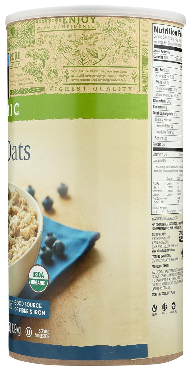 365 Everyday Value, Organic Quick Oats, 42 oz