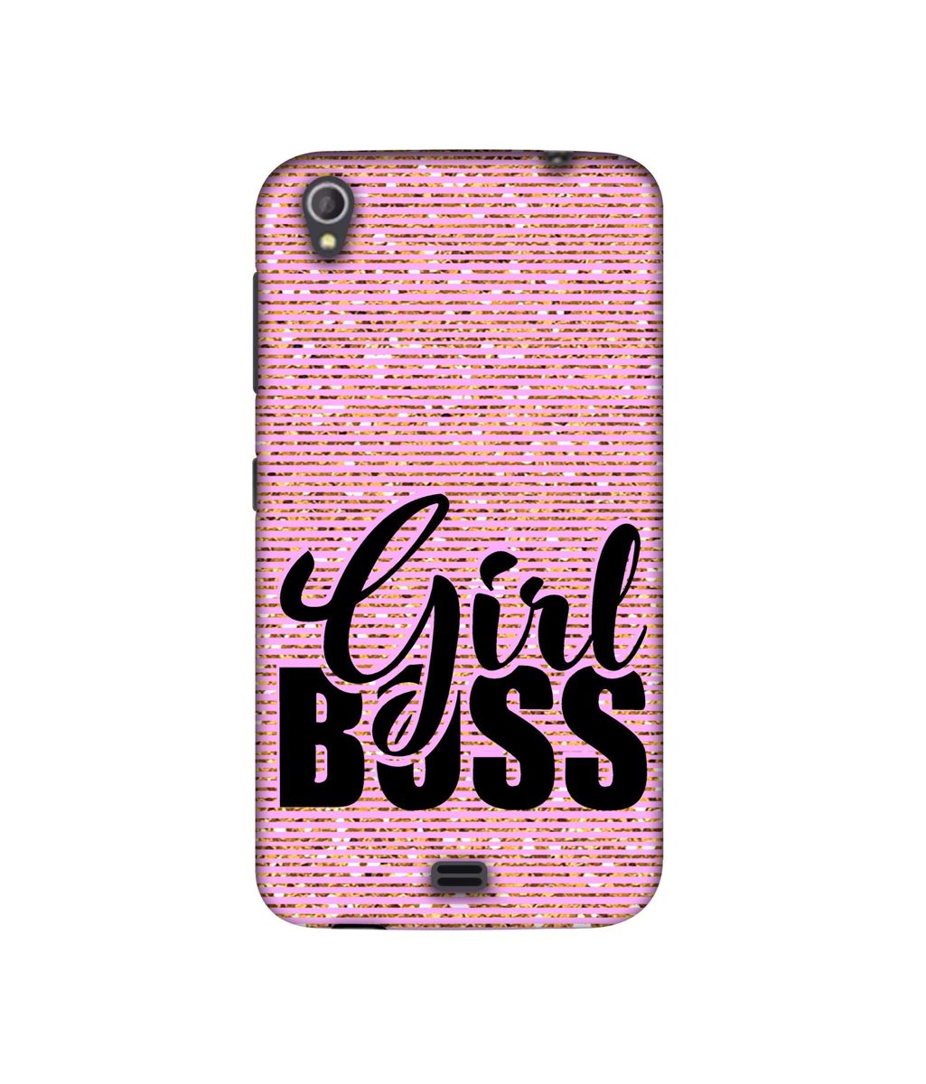 Amazon Brand - Solimo Designer Girl Boss On Pink Sparkle UV Printed Soft Back Case Mobile Cover for Gionee Pioneer P4S