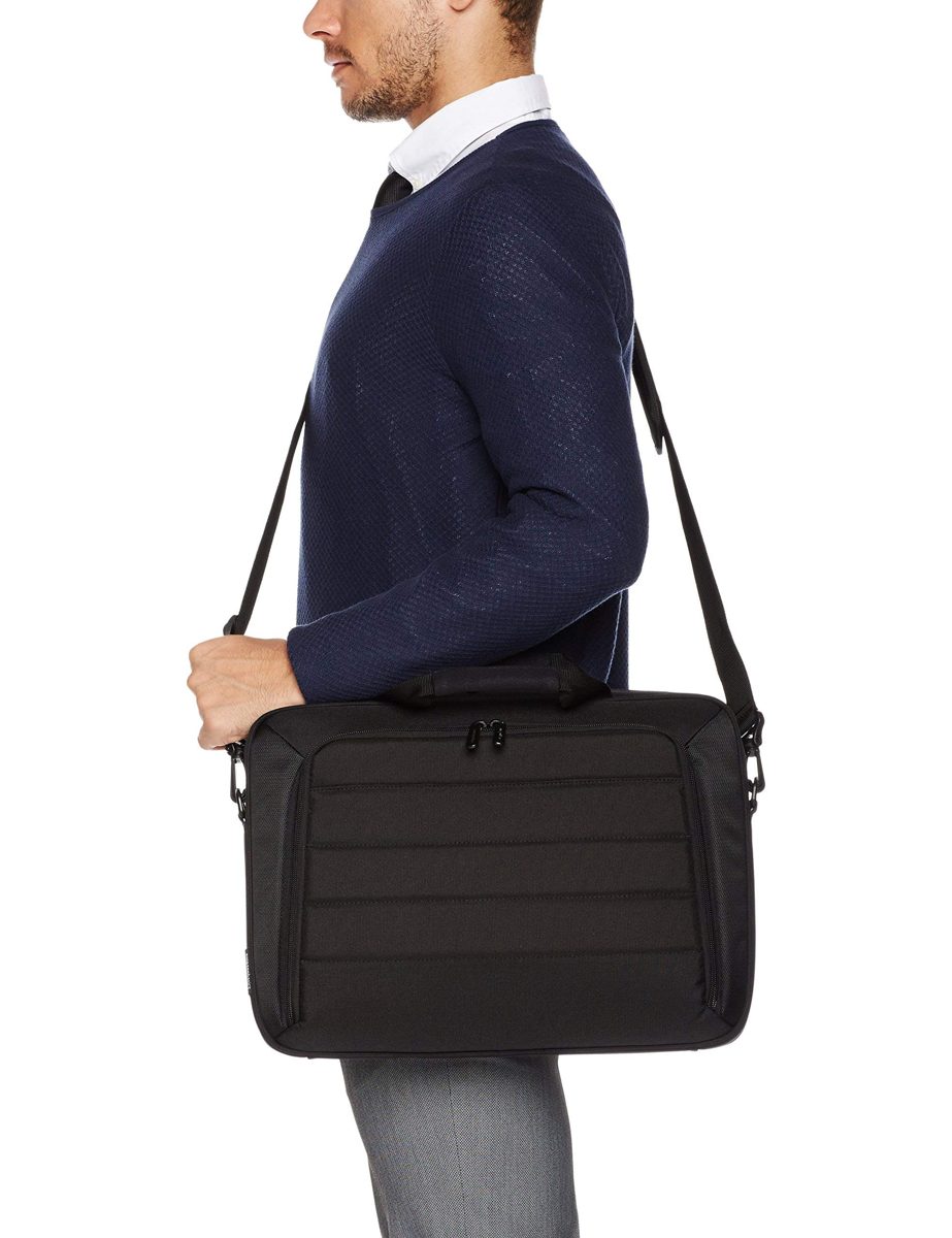 (Renewed) AmazonBasics Laptop and Tablet Case, Black, 15.6 inch
