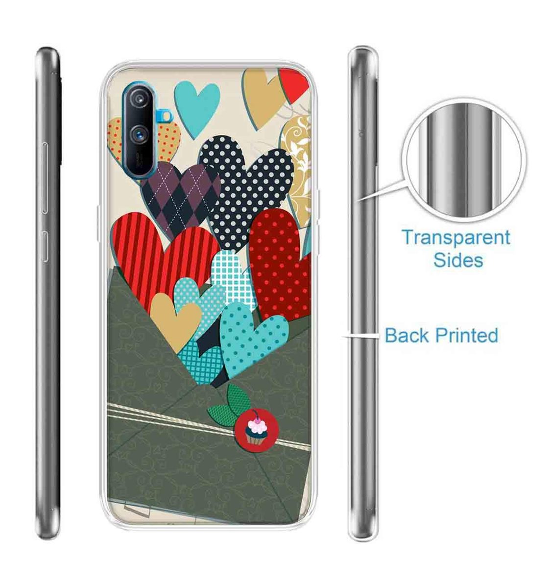 Amazon Brand - Solimo Designer Multicolor Love Letter Design Printed Soft Back Case Mobile Cover for Realme C3