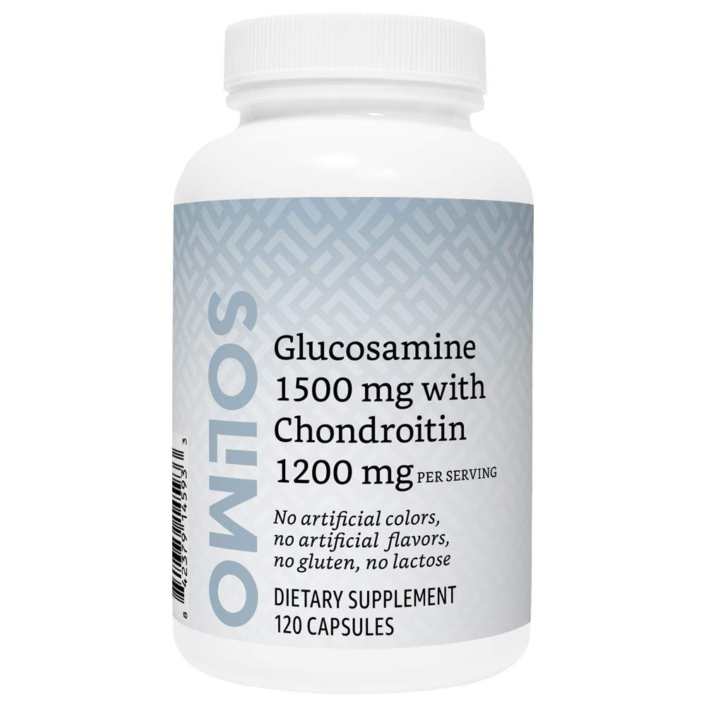 Amazon Brand - Solimo Glucosamine 1500 mg with Chondroitin 1200 mg, 120 Capsules (3 Capsules per Serving)