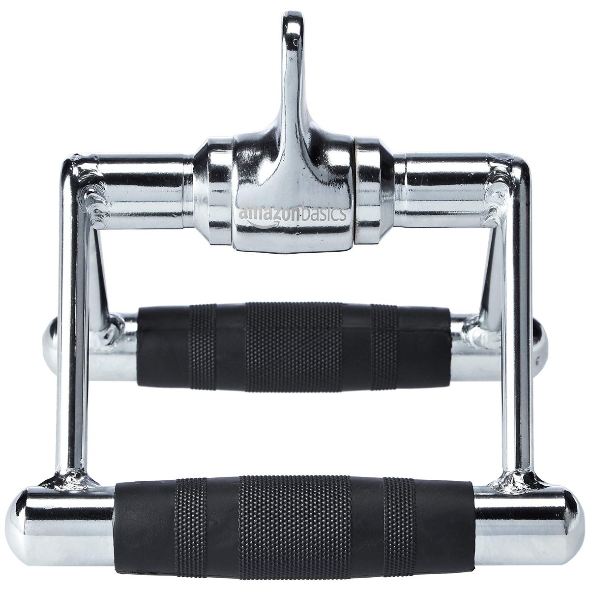 AmazonBasics Double Row Rotating Rubber Handle Exercise Weight Machine Accessories Set