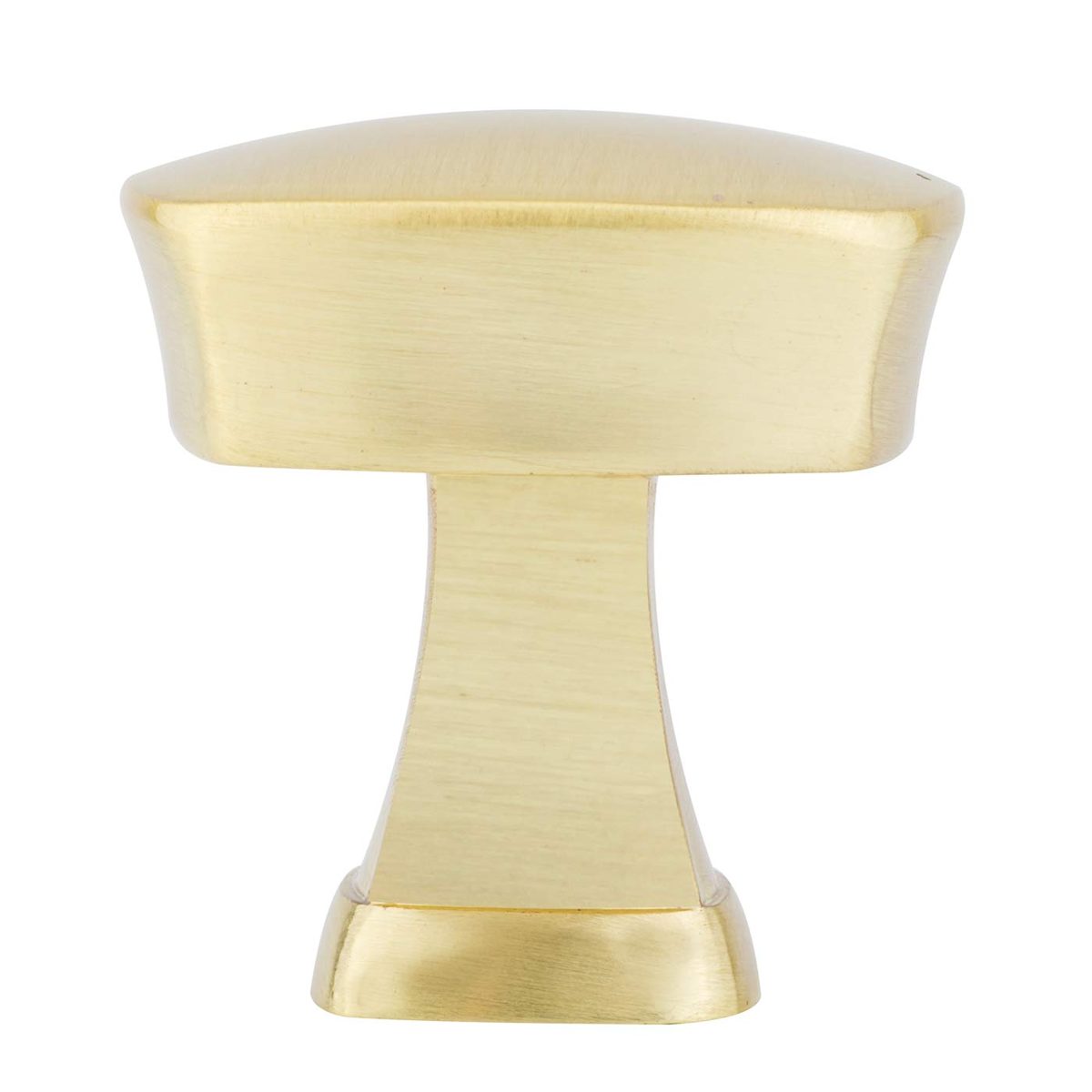 AmazonBasics Rounded Square Cabinet Knob, 1.26" Diameter, Brushed Brass, 25-Pack