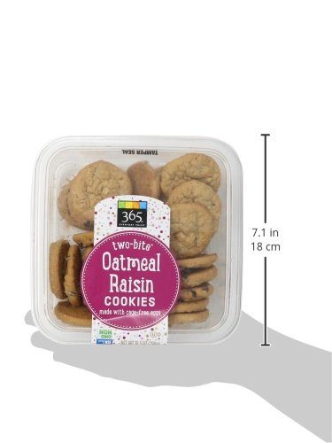 365 Everyday Value, Two-bite Oatmeal Raisin Cookies, 10.5 oz