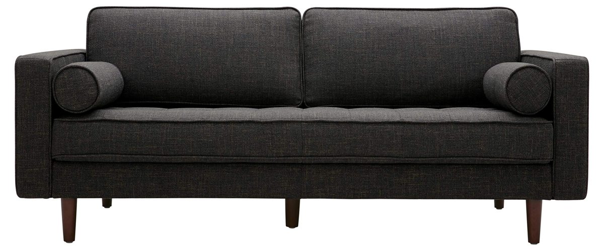 Amazon Brand – Rivet Aiden Mid-Century Sofa with Tapered Wood Legs, 74"W, Dark Grey