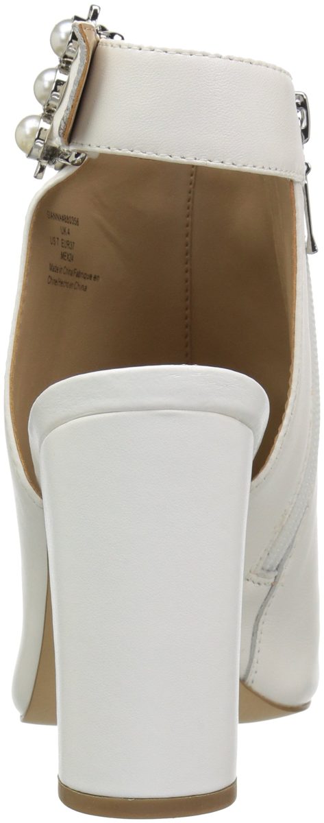 Amazon Brand - The Fix Women's Giana Open Toe Bootie with Pearl Buckle