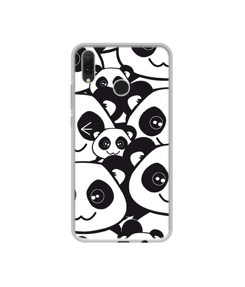 Amazon Brand - Solimo Designer Panda Texture UV Printed Soft Back Case Mobile Cover for Huawei Y9 (2019)